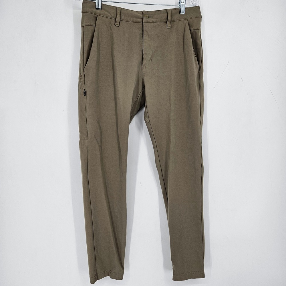 Bylt Everyday Pants 2.0 Mens Medium Slim Fit Tan Performance Premium Basics